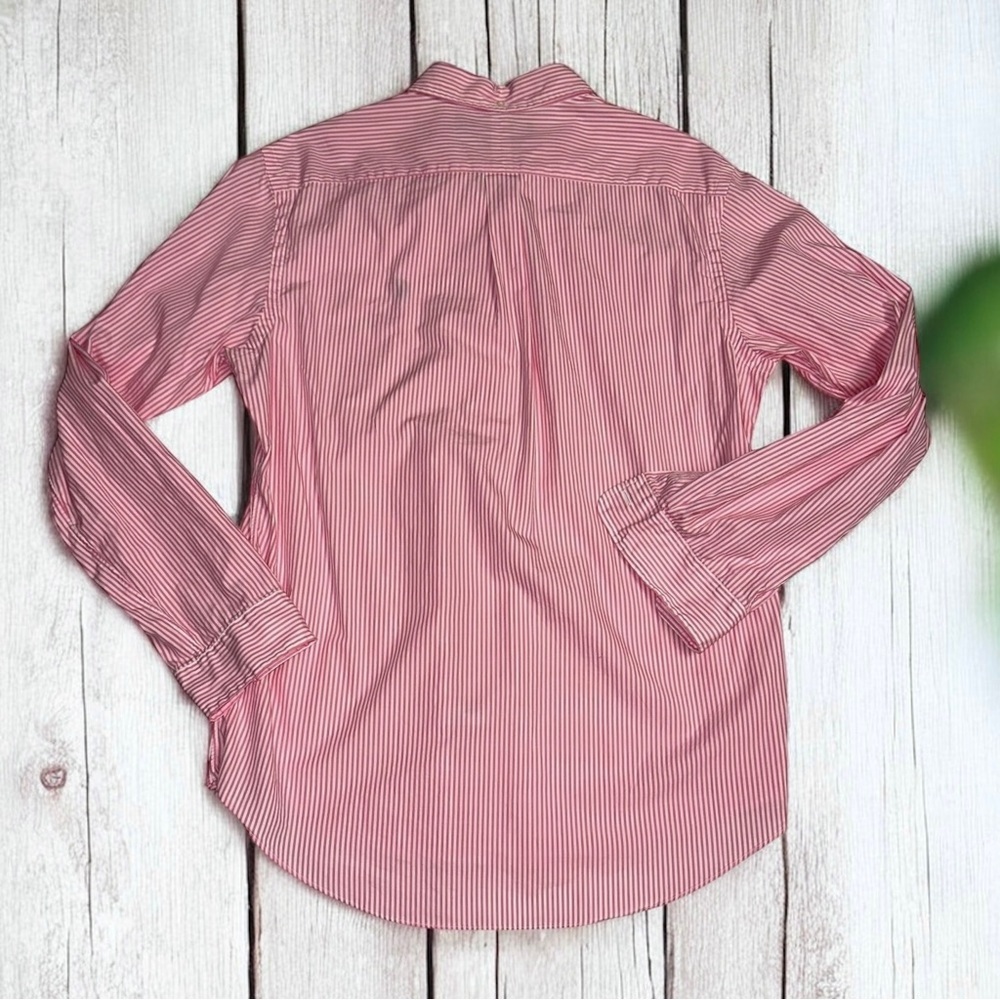 Ralph Lauren Shirt Mens 100% Cotton Pink & White Striped Casual Button Down Sz L - Picture 3 of 7